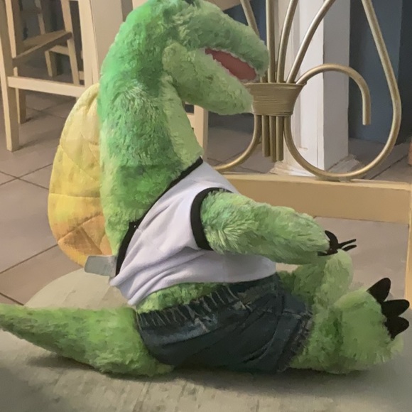 BUILD A BEAR SPINOSAURUS GREEN SPOTTED DINOSAUR 16” SOFT PLUSH - Picture 6 of 9